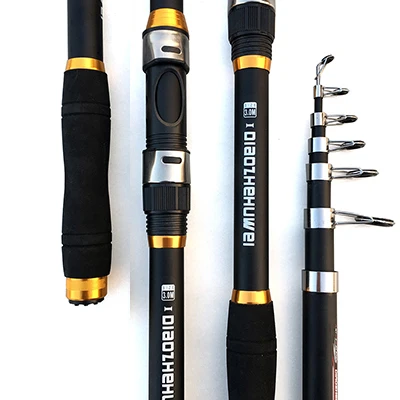 1PCS Carp Fishing Rod 2.1M -3.6M Feeder Hard FRP Carbon Fiber Telescopic Fishing Rod Fishing Pole Fishing Tackle Accessories color B