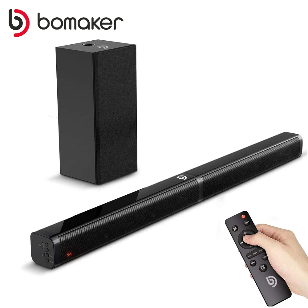 ТВ-Саундбар BOMAKER 100 Вт Bluetooth-динамик 2 1 Система домашнего кинотеатра 3D объемный