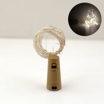 중성 흰색 LED 코르크 모양 구리 와이어 스트링, 유리 공예 크리스마스 파티 장식용 요정 라이트 와인 병, 1M, 2M, 3M, 10, 20, 30