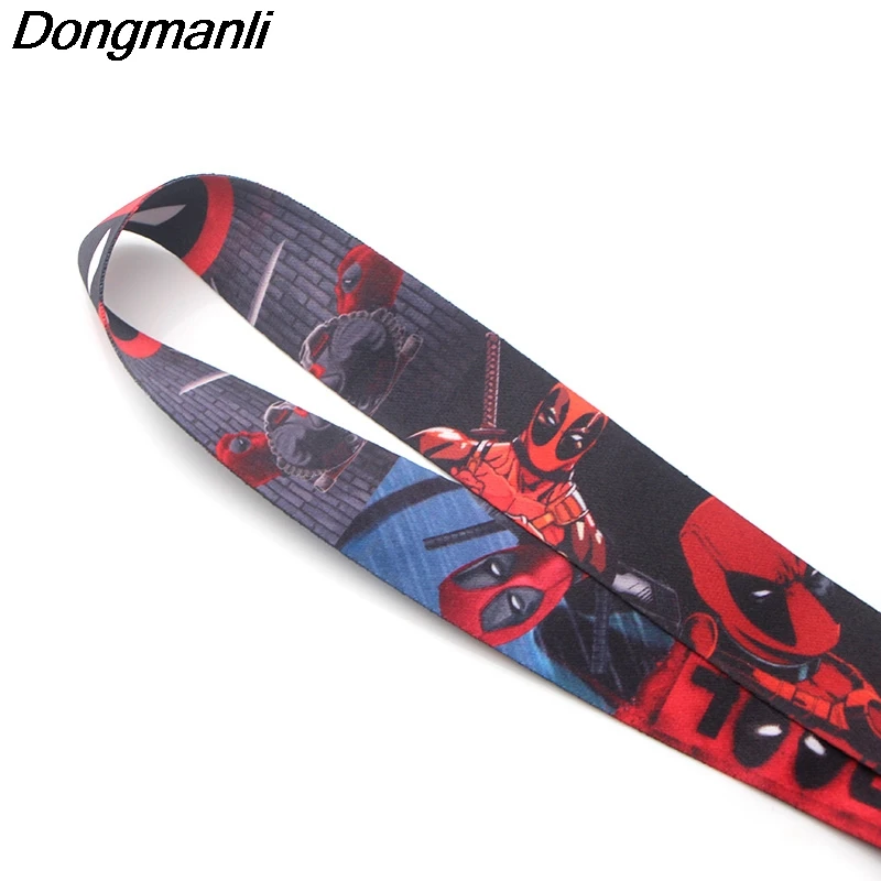 PC197 брелок Дэдпул Lanyards держатель удостоверения личности ID карта Пропуск Тренажерный зал мобильный телефон USB бейдж ключ держатель