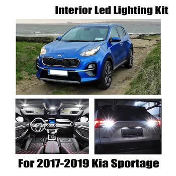 

10pcs White LED Light Reading Dome Bulbs Interior Package Kit For 2017 2018 2019 Kia Sportage Trunk Mirror License Lamp No Error