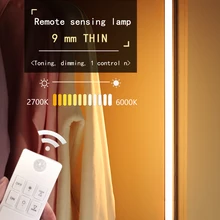 New 24CM 38CM 58CM 78CM LED Under Cabinet Light Remote Controller Dimmable Closet Light Dimming Night Light Kitchen Lamp