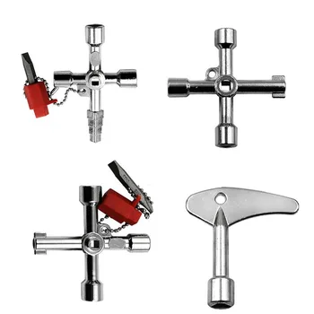 

Key Wrench Cross Switch Alloy Universal Square Wrench Tool for Elevator Electrical Cupboard Box Cabinet socket wrench