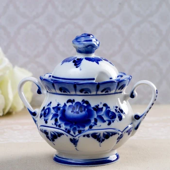 

Sugar bowl "Summer fantasy", 10 × 15.5 × 14.5 cm, gzhel 721173