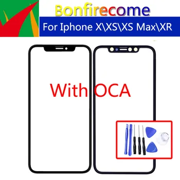 

For iphone-X/ XS/XS Max /XR Touch Screen Panel Front lcd Outer Glass With OCA Tape Touch Panel