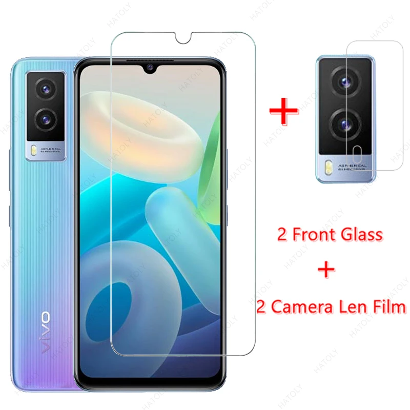 

4 in 1 Tempered Glass for Vivo Y71t Glass for Vivo Y71t Film Mobile Phone Screen Protector HD Camera Len Film for Vivo Y71t