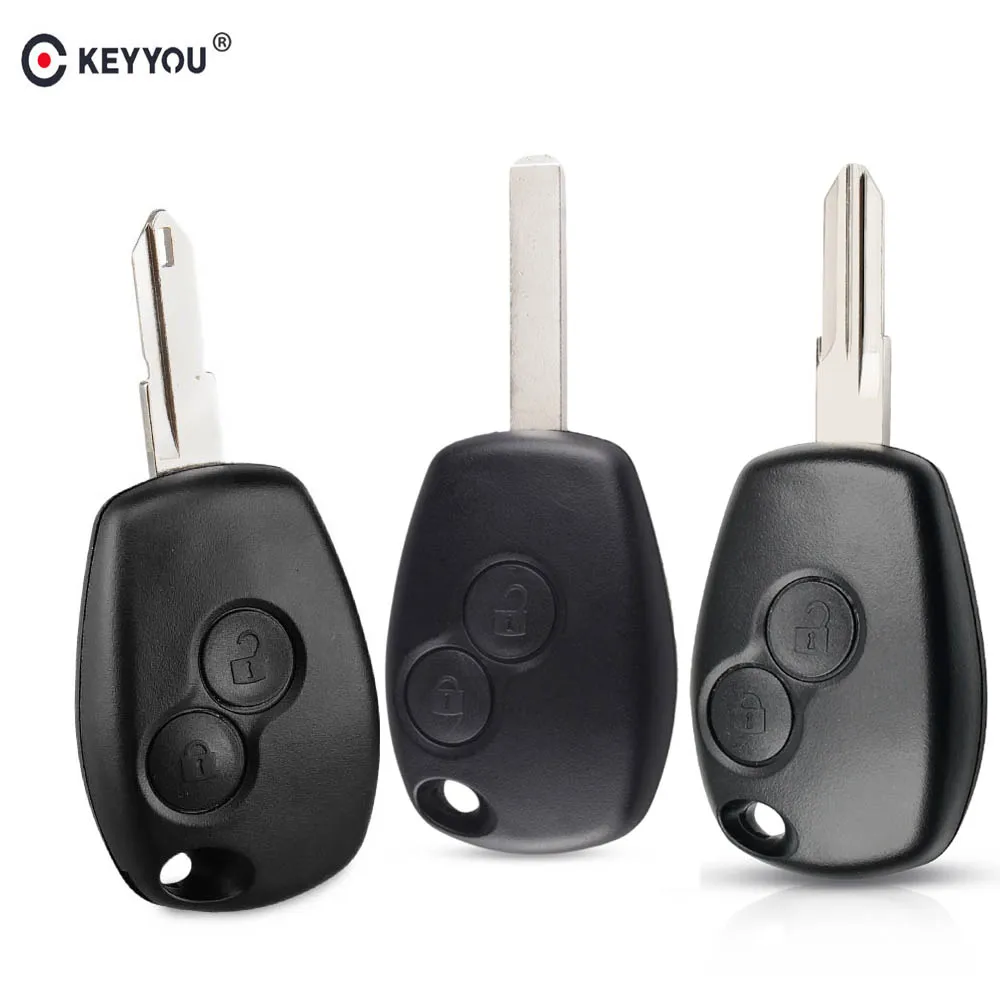 KEYYOU 10X для Renault Duster Меган модус Клио модус Kangoo Logan Sandero для Nissan Almera 2 кнопки корпус автомобильного ключа дистанционного управления Fob