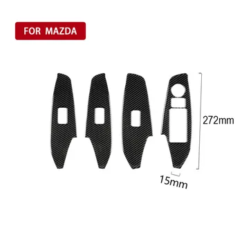 

4pcs Window Panel cover Auto Lift Control Protective Accessories Black
