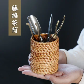 

Chang tao 】 purple sand tea accessories manually the cane makes up tea tin single price design random delivery