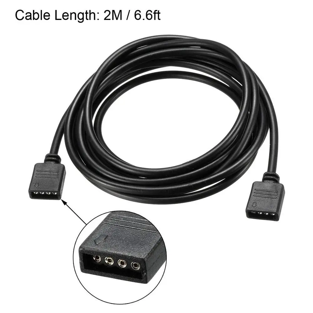 DC 12V 4PIN RGB Удлинительный кабель 22AWG Луженая Медь электронный провод 1 м 2 3 5 10 для 2835