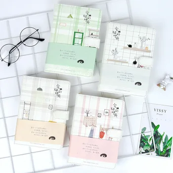 

A5 Handbook Bullet Journal Agenda School Diary Note Book Book Magnetic Buckle Simple Square Horizontal Line Blank Notebook
