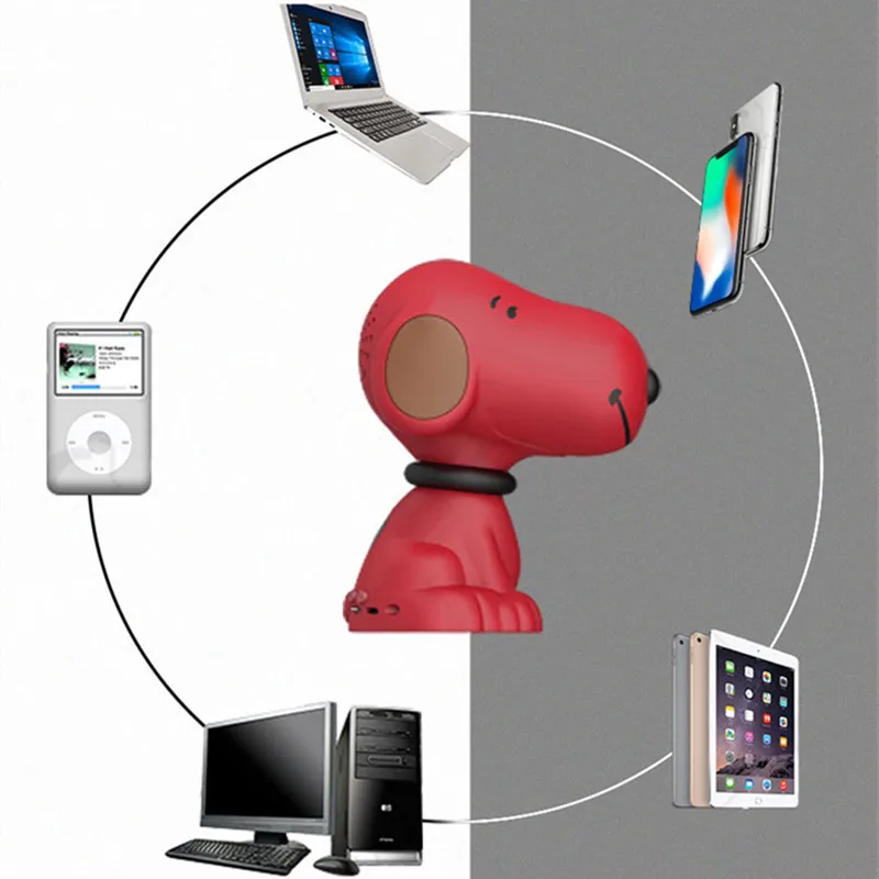 Fortune Dog Portable Bluetooth sound TF Card aux Audio MP3 Player Mobile Computer Mobile Phone Voice Call Wireless Speaker Horn