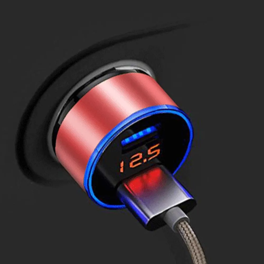 Автомобильное зарядное устройство для телефона двойной USB 3.1A адаптер