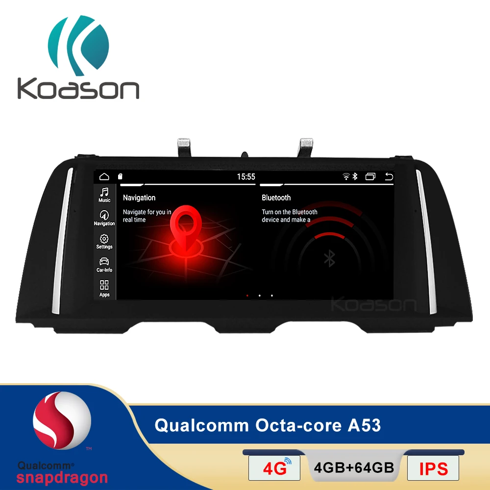 

Автомобильный мультимедийный плеер Qualcomm octa core Android 13 для BMW 5 серии F10 F11 Wifi 4G экран 10,25 дюйма GPS навигация CarPlay