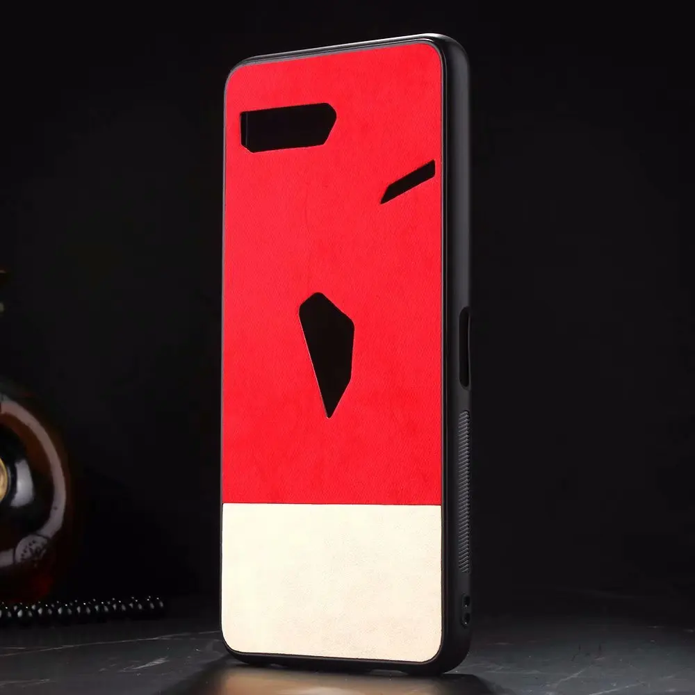 Тканевый кожаный чехол для телефона Asus ROG Phone 2 ZS660KL Splice Case для Asus ROG Phone II