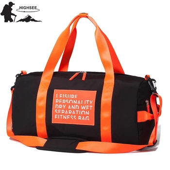 

Sport Bag Nylon Waterproof Dry Wet Separation Women Fitness Yoga Bags Gym Bag With Shoe Compartment Outdoor Travel Luggage Bags