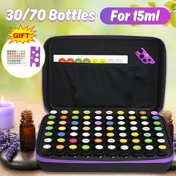

30/70 Bottles Essential Oil Case Storage Bag Holder 15ML Portable Travel Essential Oil Bottle Organizer Perfume Oil Collect Case