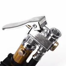 Воздушный шиномонтажный измеритель давления шин насос шланг с манометром компрессор инструмент автомобиля 220PSI