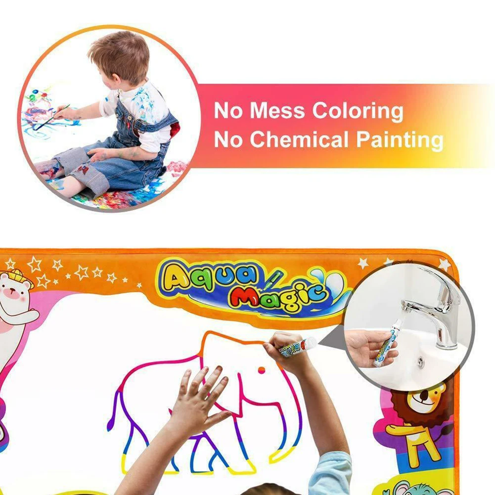 Детский обучающий инструмент для письма, подарок, детские игрушки, детский беспорядок, волшебный каракули, многоразовая раскраска, складной водный коврик для рисования