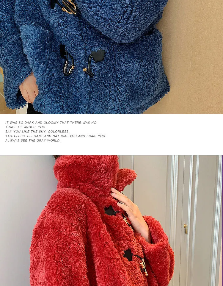 Autumn And Winter New Products Teddy Bear Thick Warm Composite materials Fur Coat Korean-style Fashion Debutante Elegant S