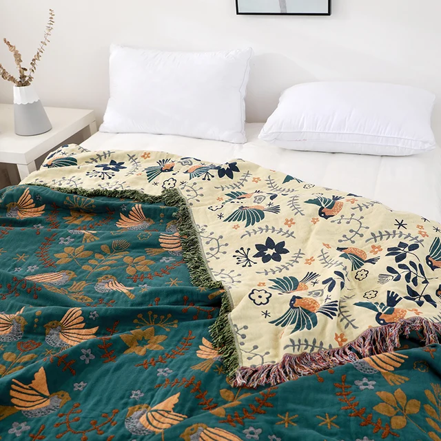 bed blanket summer cotton