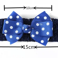 Европейский и американский лидер продаж, ребристый узор, ласточка, хвост, лента, бант в горошек, Детская повязка для волос для девочек, аксессуары для волос, 16 цветов