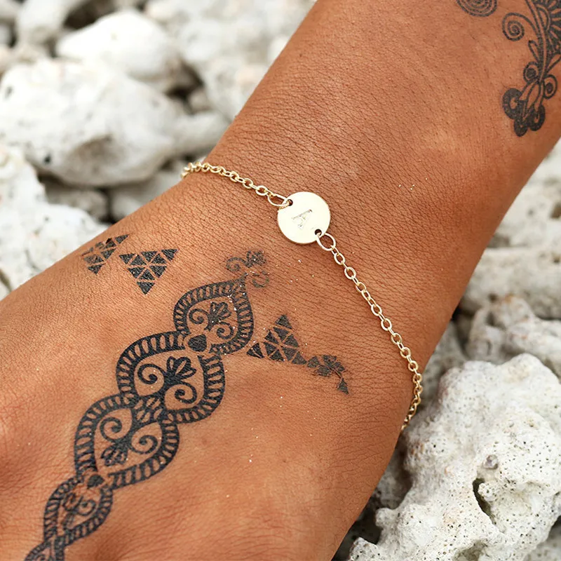

Women's Bracelets Link Chain Letter Bracelet 2019 Bangle For Women Adjustable Name Bracelets Jewelry Party Pulseras Mujer L069