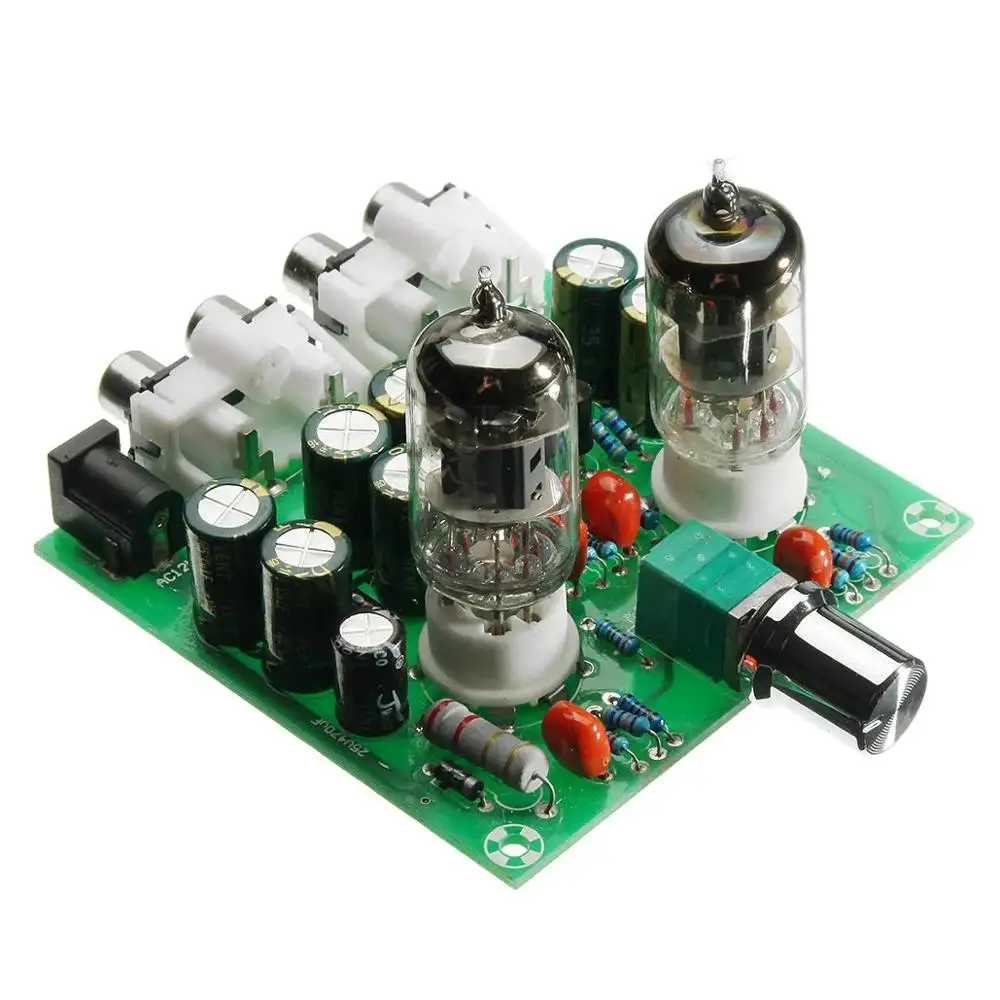 AC 12V 6J1 Valve Pre amp Tube PreAmplifier Board Headphone Amplifier Buffer With Acrylic Case