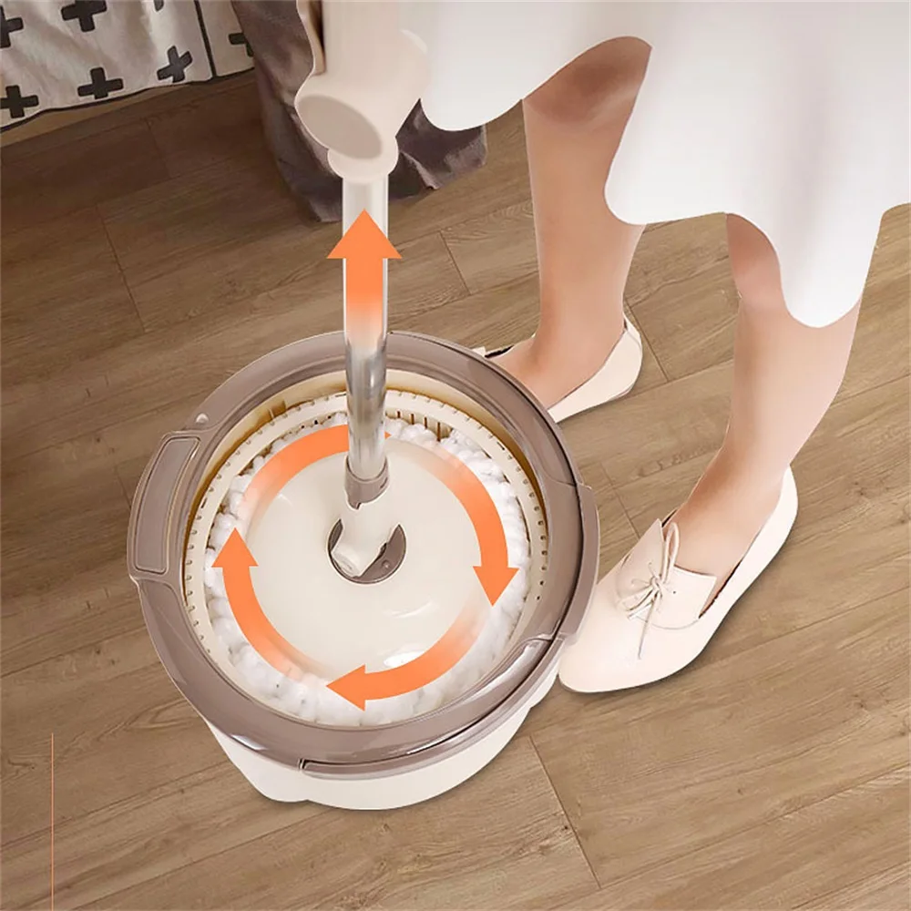 Magic Dual Drive Cleaning Mop Hand Pressing 360 Spin Mops Water Home Kitchen Wash Floor Cleaner Removable With Bucket Drop Mop