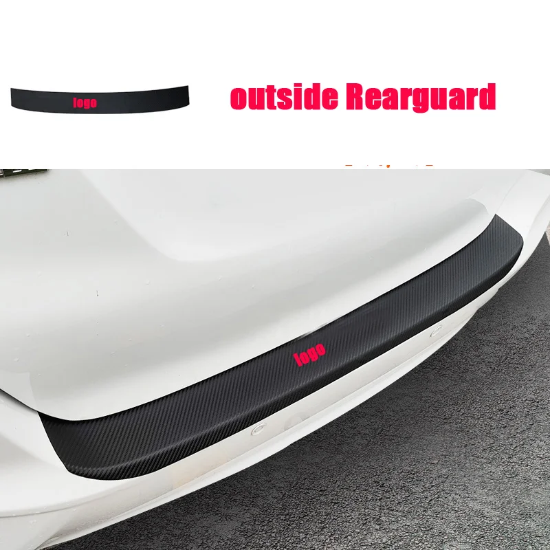 outside red logo Для Honda FIT Jazz GK5- углеродное волокно наклейка задний багажник Rearguard отделка автомобиля боковой край пленка наклейка s C1465 - Название цвета: outside red logo