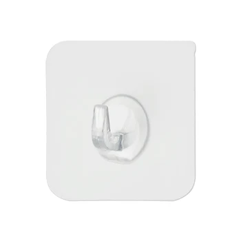 

Transparent Plastic Seamless Adhesive Hook Wall Rack For Home Kitchen Holder Bathroom Storage Hanger Strong Sticky Waterproof