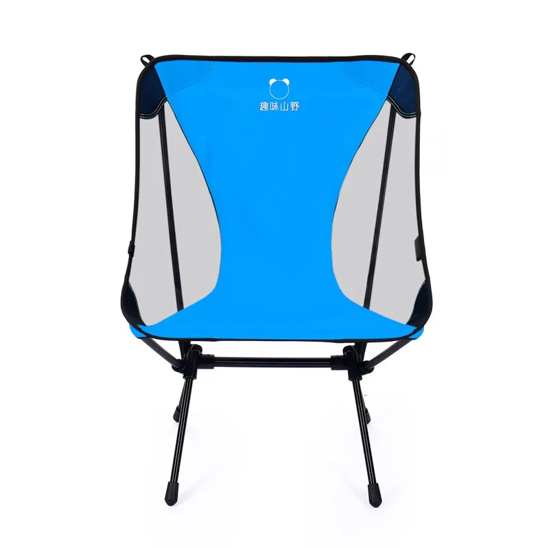Переносное кресло с Луной, легкое авиационное алюминиевое кресло для рыбалки, кемпинга, барбекю, складное Походное сиденье, садовая Сверхлегкая мебель для дома - Цвет: Peacock blue