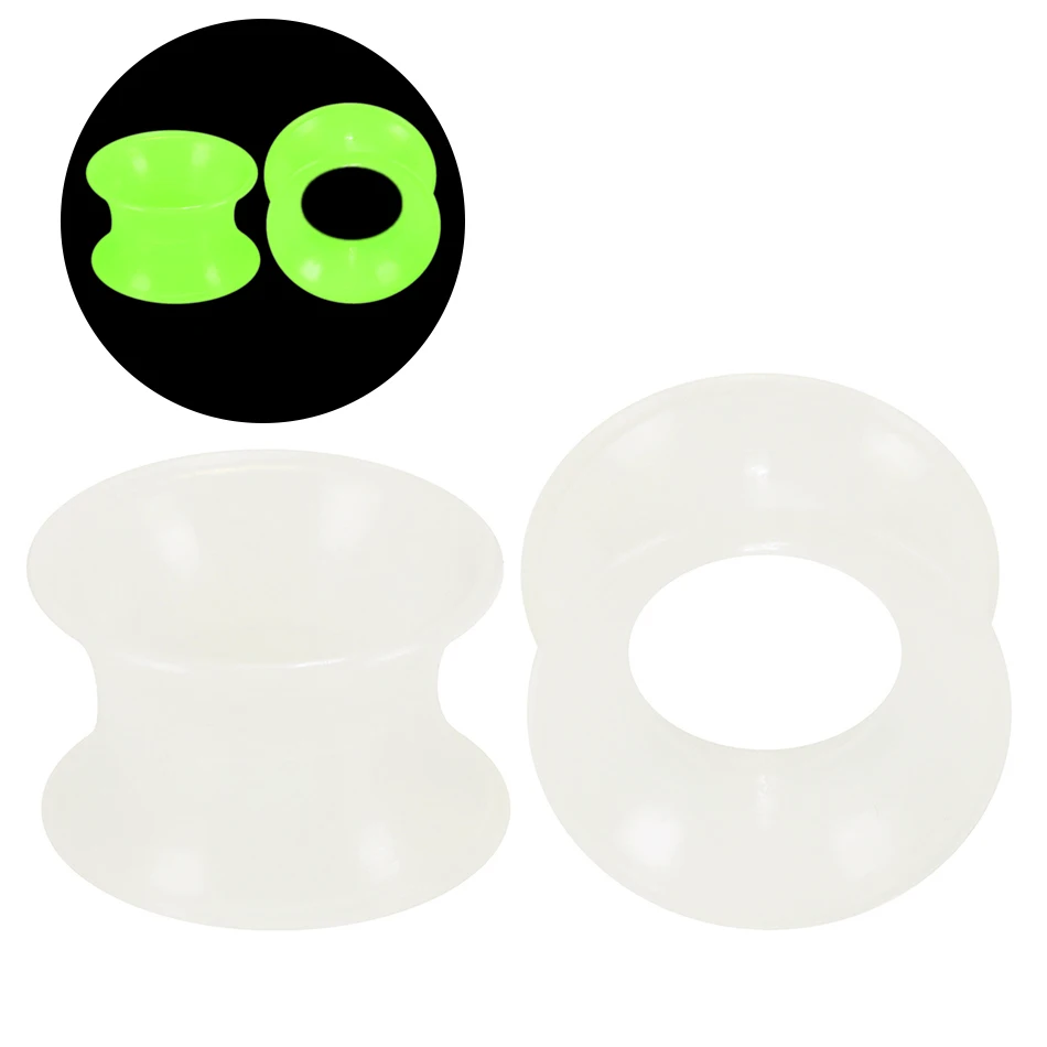 thumbnail image 1 of 2 uds./lote de tapones y túneles de silicona flexibles de 3 a 16 mm para los oídos, piercings para las orejas, dilatadores para las orejas, joyería corporal, 1 of 5