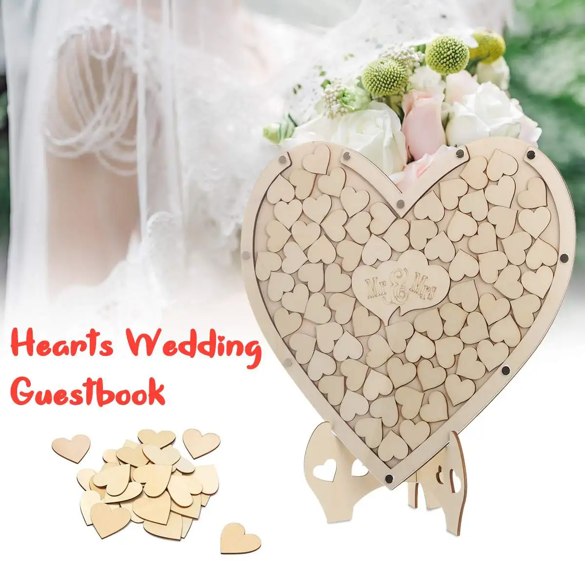

Personalised Heart Holder Box Wooden Wedding Sign a Heart Drop Box for Guest Book Message Box Wedding Gift For fr