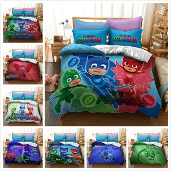 

PJ Masks Bedding Set Cartoon Anime Figure Quilt Cover Pillowcase 2/3pieces Suit Kid Child Room Bedclothes Bed Spead Duvet Cover