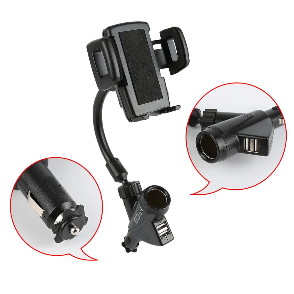 Двойной USB Автомобильное зарядное устройство держатель с прикуривателем зарядное устройство s для сотового телефона авто аксессуары для интерьера автомобиля Stying