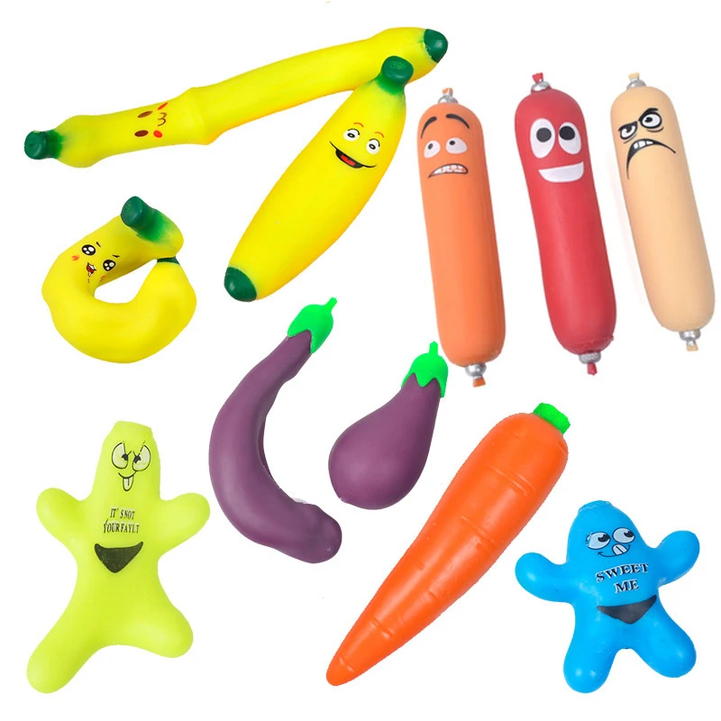 Squish toy Shapeable Banana Carrot Vegetable Squeeze Toy Fidget Toys Stress Relief Not Kids New Palythings Random | Игрушки и хобби