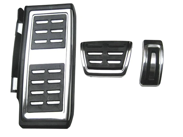 Педаль из нержавеющей стали для VW GOLF 7 GTi MK7 Lamando POLO A05 Passat B8 Skoda Октавия Рапид 5E 5F A7+ автомобильные аксессуары - Название цвета: 3PCS AT
