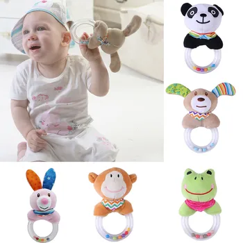 

Newborn Infant Developmental Hand Grip Cartoon Baby Toys Animals Handbells 0-12 months Baby toys juguetes zabawki dla niemowlaka