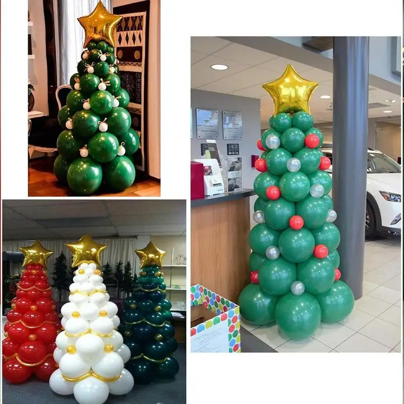 Festa de natal balões árvore látex balão verde guirlanda pilar decoração de  natal para casa natal ano novo 2022 decoração y2g5|Balões e acessórios| -  AliExpress