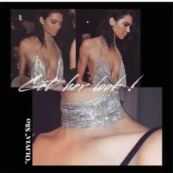 

2020 fashion blogger star The same model luxury multi-layer shiny zircon chain choker necklace for women collar Moda Mujer