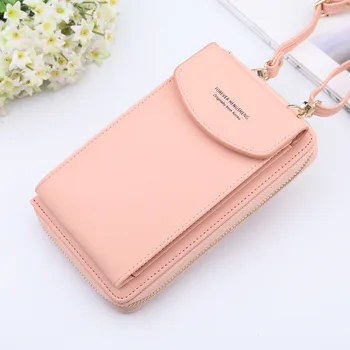 

New Women Long Wallet Shoulder Bag Phone Bags Female Wallets Clutch Lady Purse Zipper Phone Pocket Card Holder Ladies Carteras