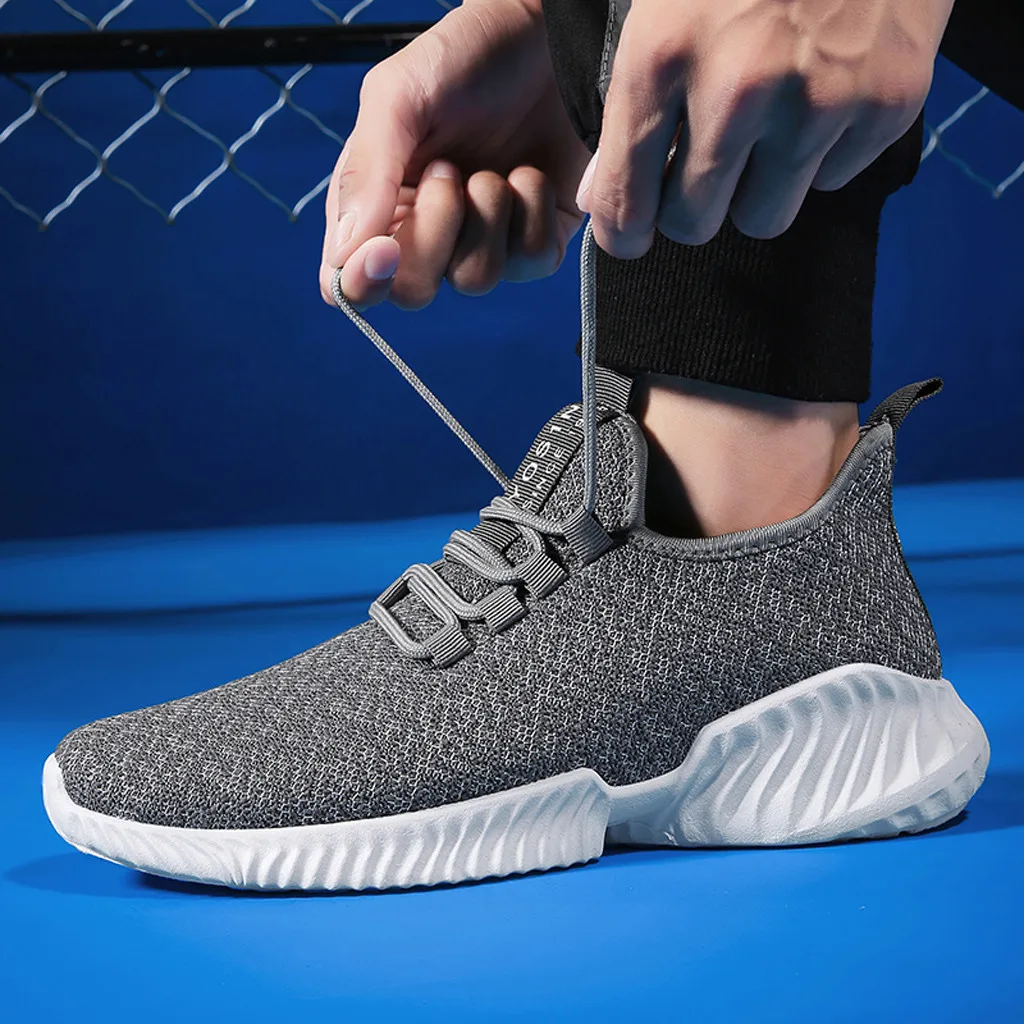 Summer Breathable Men Shoes Casual Shoes Men Fashions Male Mesh Shoes Men Sneakers Big Size Zapatillas Hombre Blue New#3