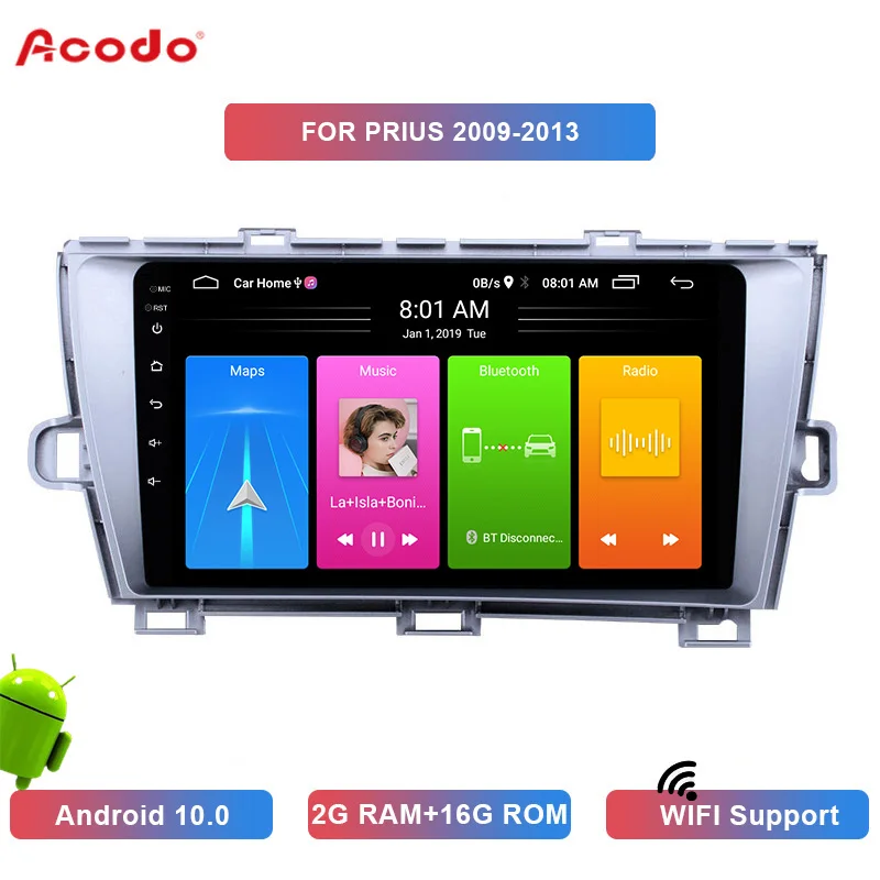 

ACODO 2+16G Android 10.0 Car Radio Multimedia Player For Toyota PRIUS 2009-2013 Navigation GPS 2 din