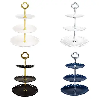 

New European Fruit Plate Three-Layer Snack Rack Living Room Fruit Bowl Wedding Cake Rack Birthday Cake Rack Candy Rack