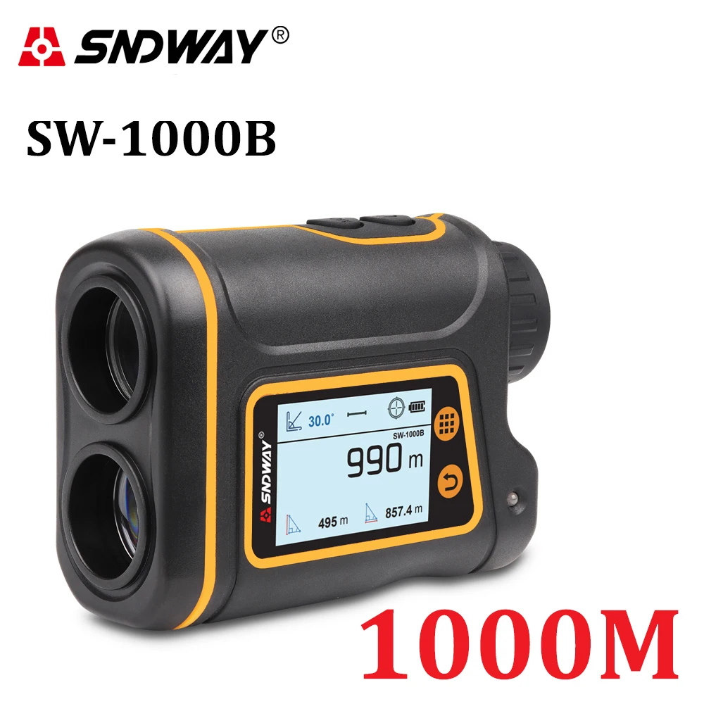 SW-1000B 1000m SNDWAY Telescope Range Finder Laser Distance Meter Digital Monocular Golf Hunting Rangefinder Speed Area Measurement LCD Display - Цвет: SW-1000B 1000m