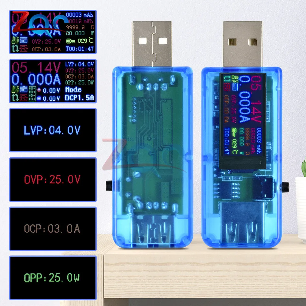 14/24 в 1 QC3.0 2,0 USB тестер постоянного тока цифровой вольтметр измеритель тока Амперметр детектор монитор Индикатор питания зарядное устройство