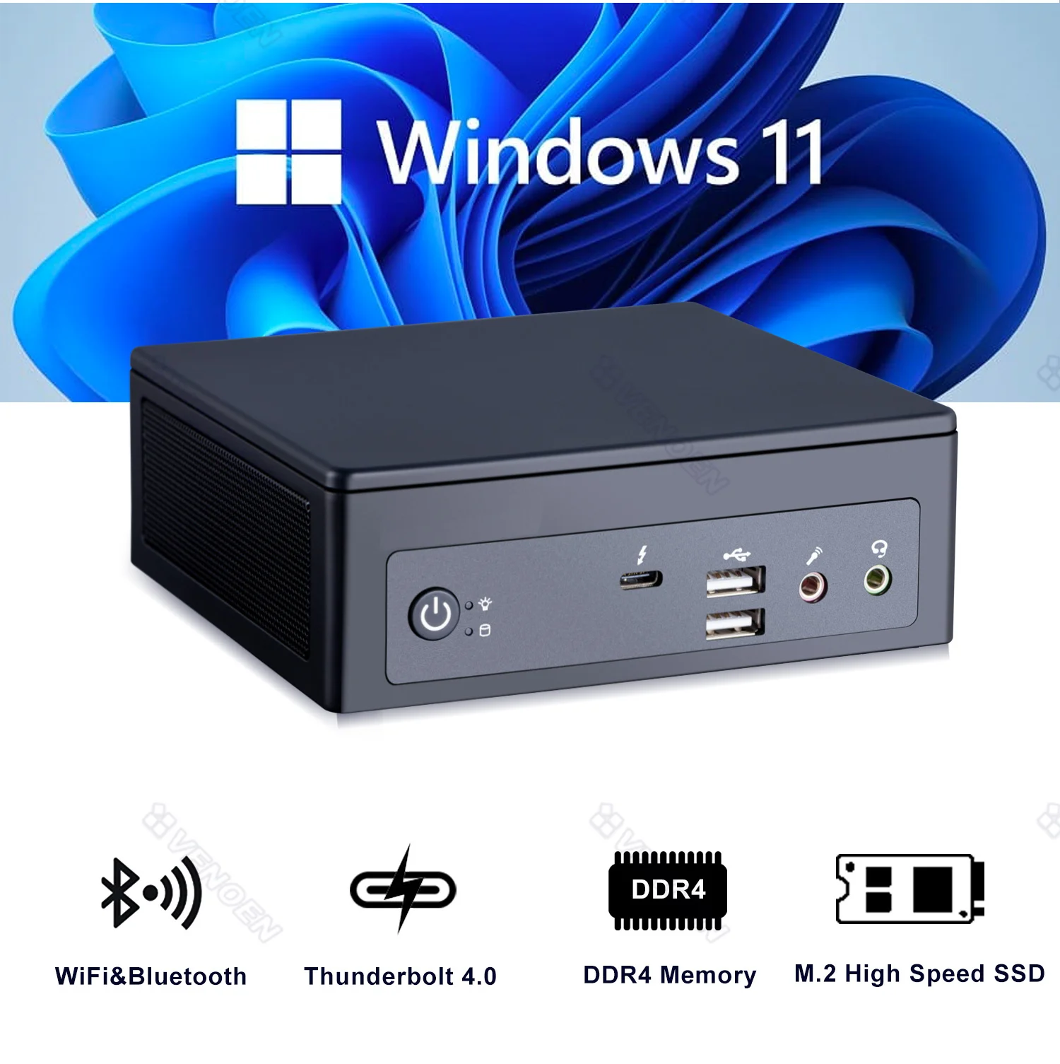 Mini PC Windows 11 or Linux Ubuntu, Intel Core I7 1165G7, Desktop