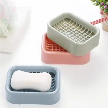 

Creative Drain Soap Box Case Double Layer Soap Holder Bathroom Accessories Soap Dishes Storage Basket Box
