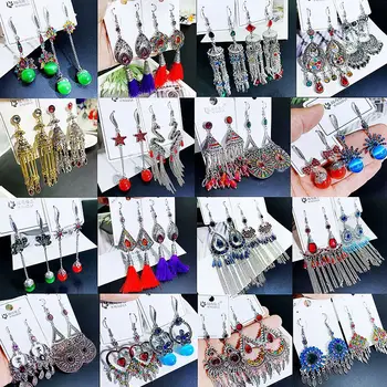 

30 Paris/lot novelty fashion women alloy earring lot vintage style cool design women jewelry earring wholesale 200731-105
